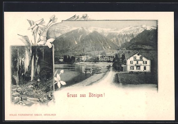 Cartoline postali: Bönigen, Strassenpartie am Ortseingang, – Usato da Berlin venduto da bartko-reher
