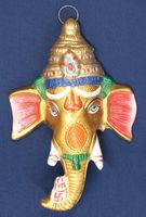 Ganesh Maske aus Metall, indische Gottheit mit Elefantenkopf