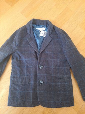 Kinder Blazer Bleu Marine kariert Grösse 110