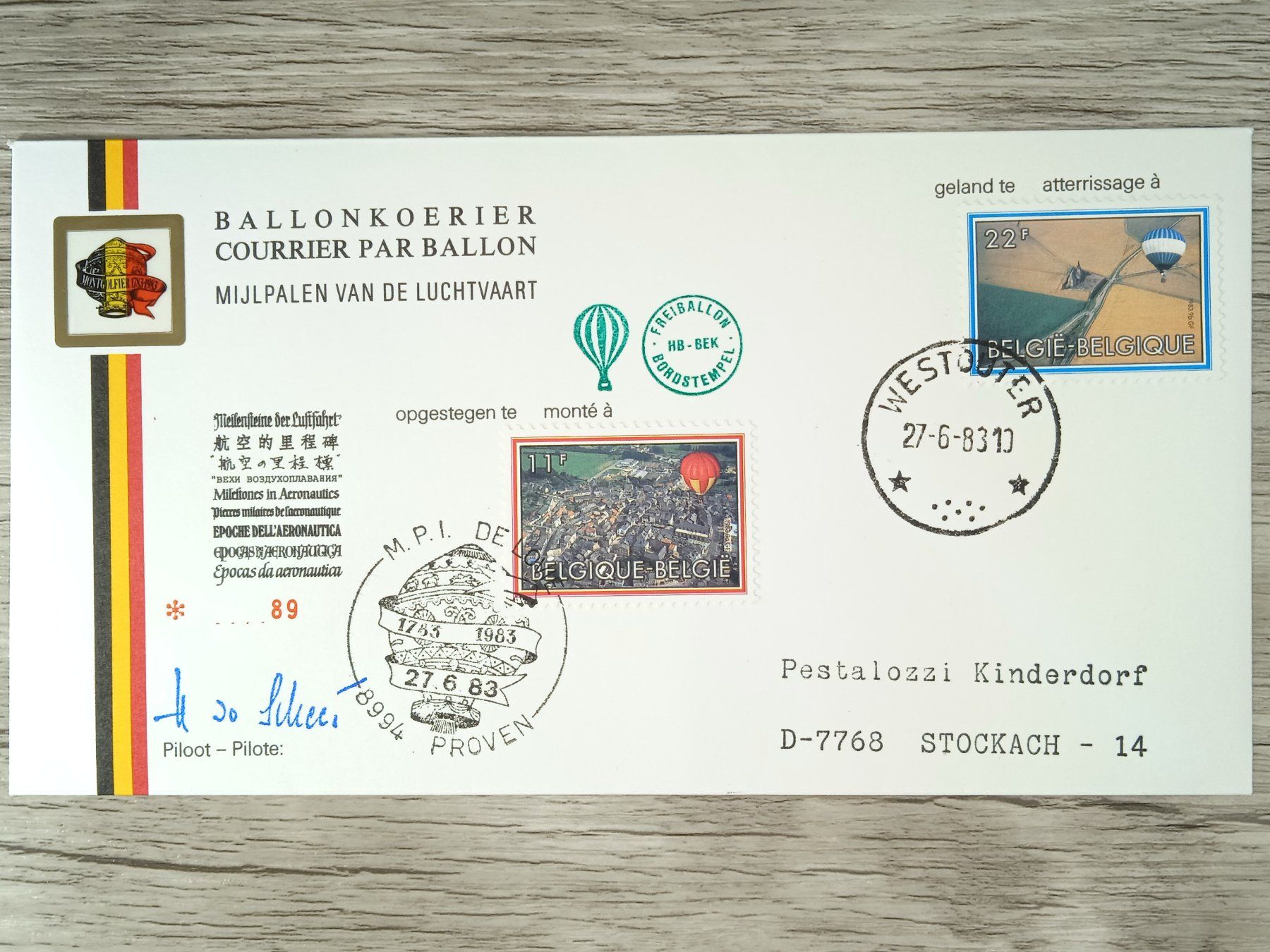 Tutti i francobolli: TR05 Enveloppe + Timbre Belgique 1983 – Usato da Cousset venduto da Patrick_Collections