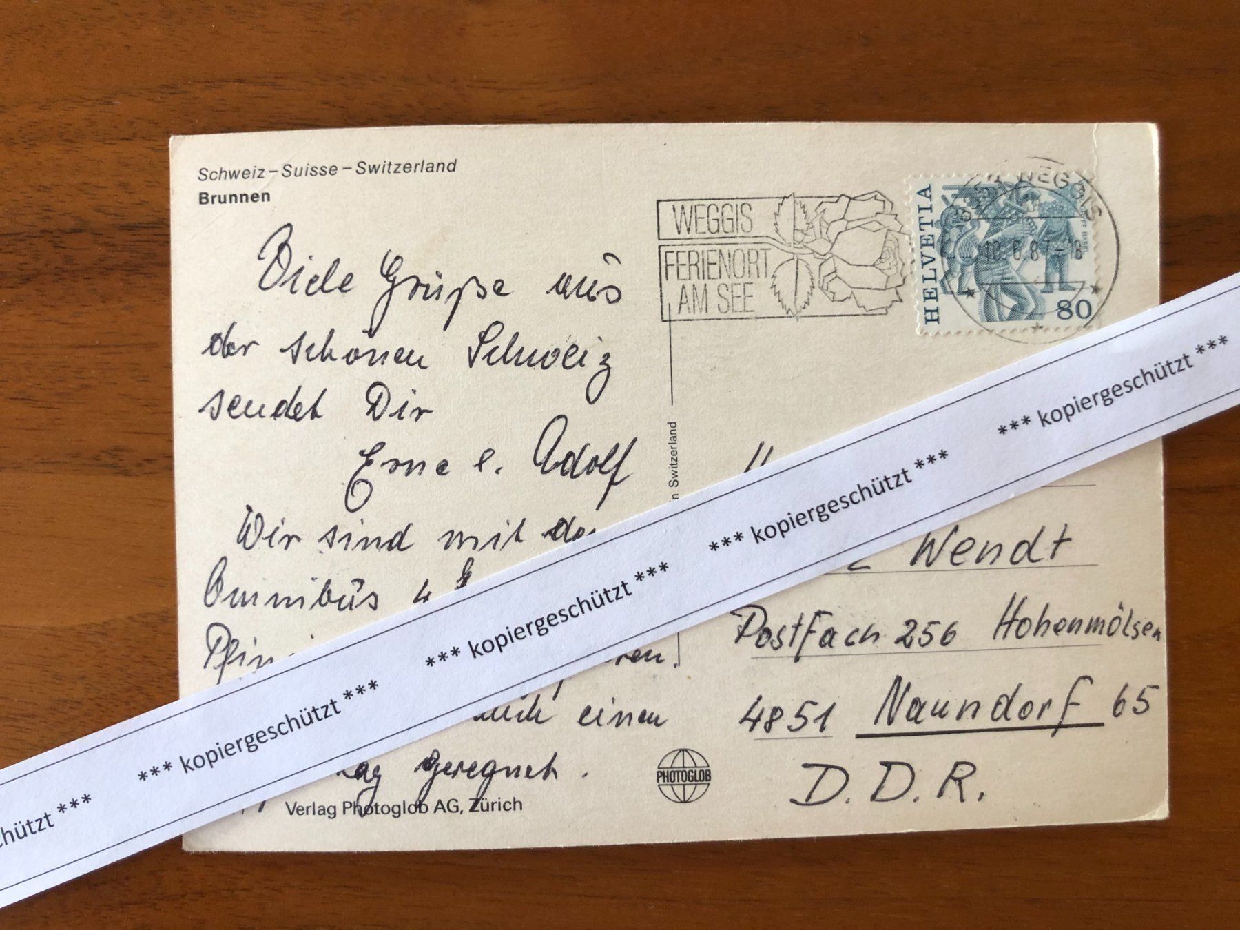 Cartoline postali: Brunnen Vierwaldstättersee AK – Usato da Hefenhofen venduto da Bierinder 1