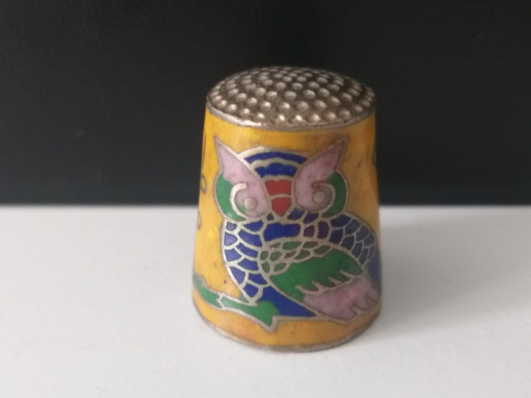 Dés à coudre: Dé à coudre chouette cloisonné – D'occasion à Cossonay-Ville par Les_1001_perles