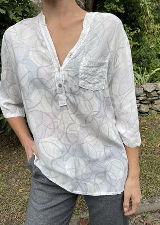 Chic camicia di viscosa con paetten-S/M