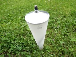 Petrollampe mit Docht für Aussen / Glas-Design / Höhe 33cm