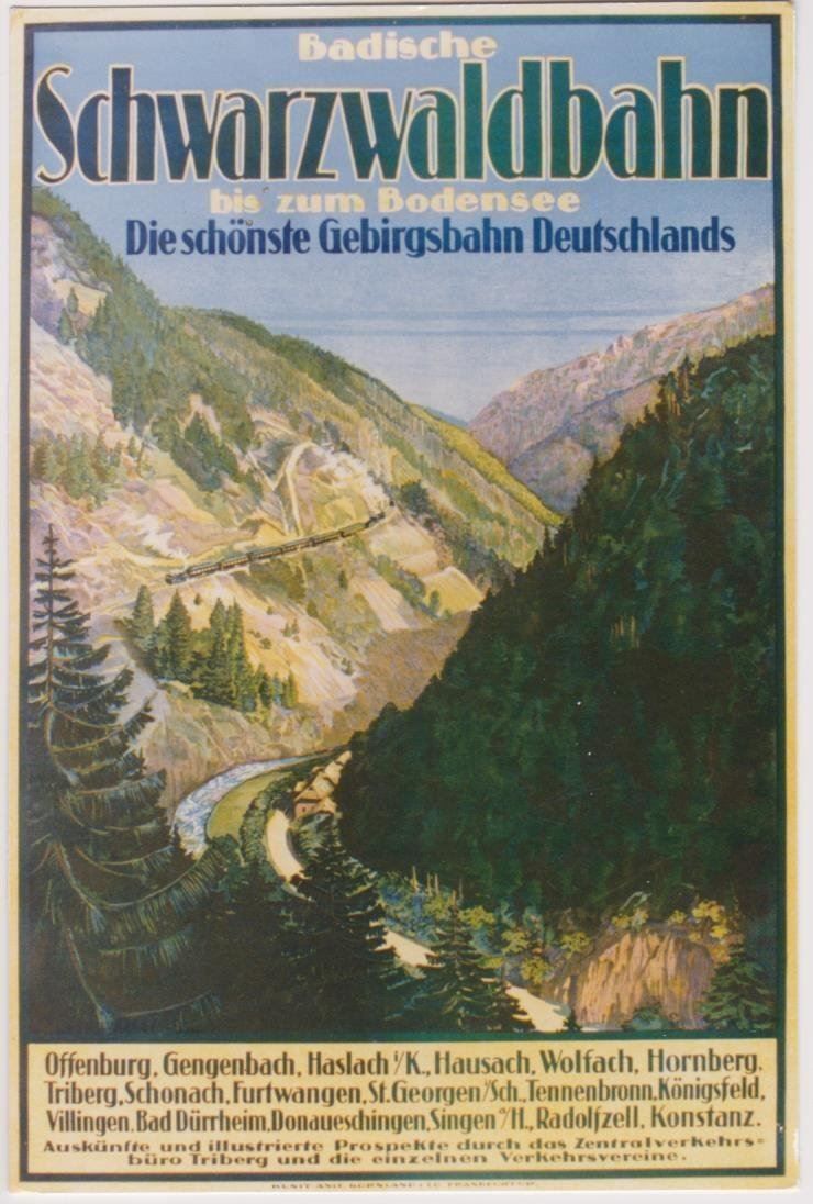 Foto & Immagini: BADISCHE SCHWARZWALDBAHN c.1920 - Original Plakat – Usato da Blonay venduto da postercollection