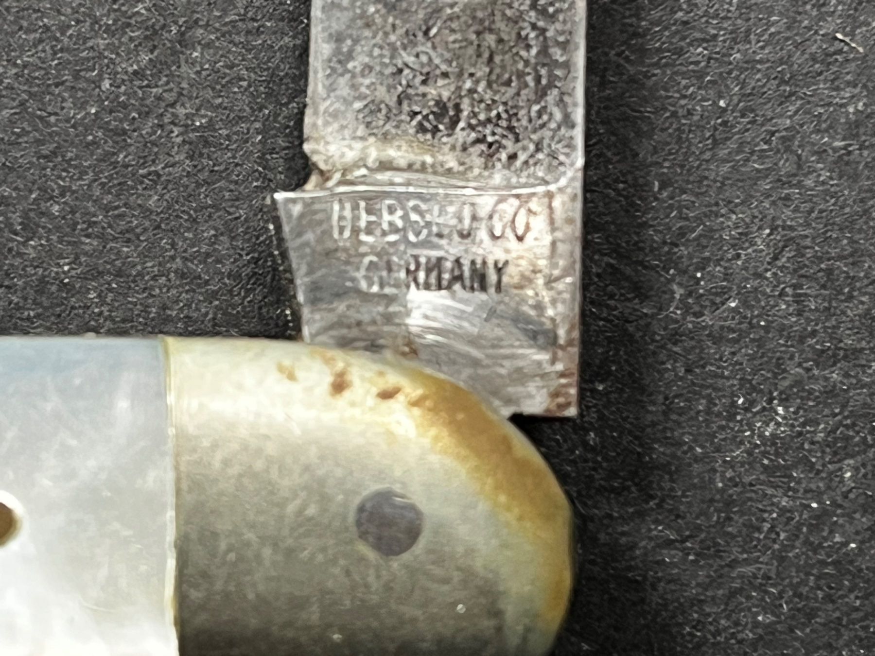 Solingen Coltelli tascabile: Antikes Sackmesser aus Solingen 79 mm - Perlmutt – Usato da Zürich venduto da FV.vintage 3