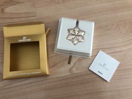 Swarovski Schneeflocke Ornament SCS Little, Gold, Neu!