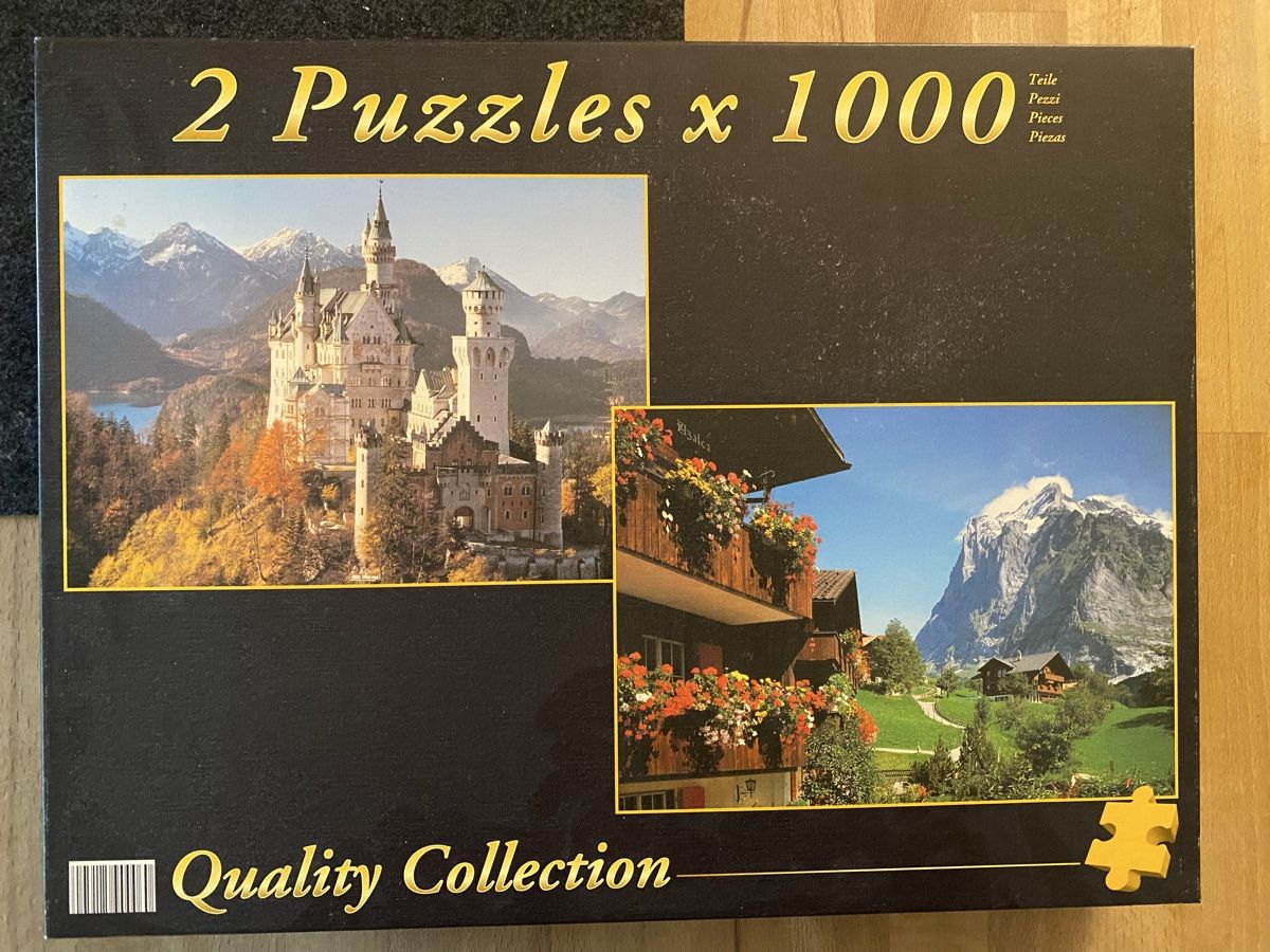 Puzzles: 2 Puzzles jeweils 1000 Teile Neuschwanstein und Gridelwald – Gebraucht aus Rheinfelden von Tigerlilli