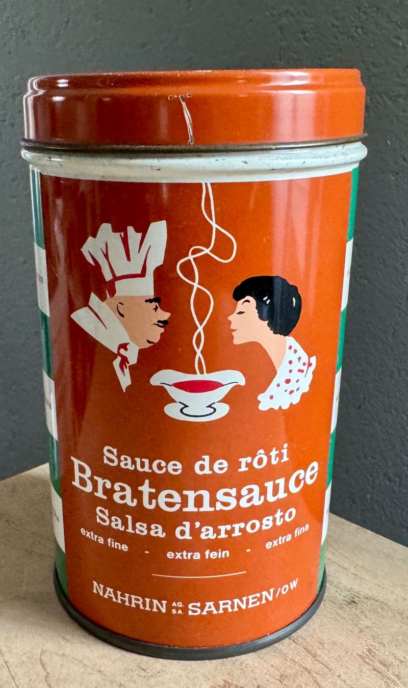 Barattoli: Dekorative alte Blechdose NAHRIN Sarnen Bratensauce – Usato da Rothrist venduto da Luckywinner
