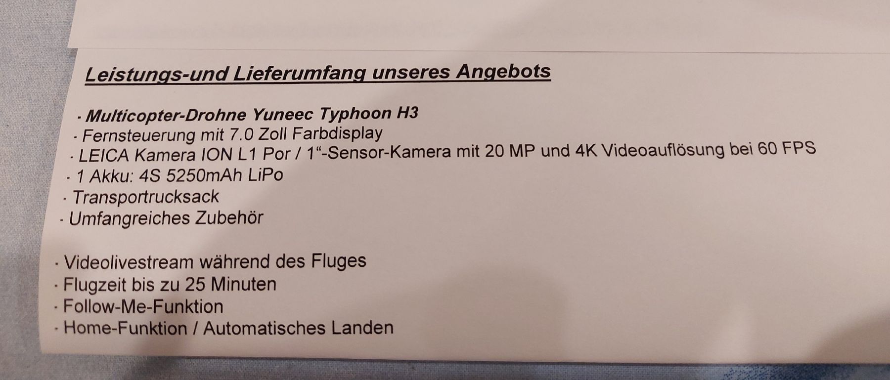 Registratori: Typhoon H3 Drohne – Usato da Mönchaltorf venduto da Chriga80 7