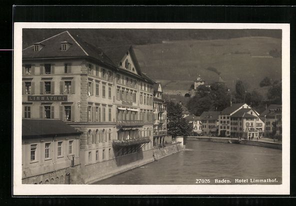Cartoline postali: AK Baden, Hotel Limmathof – Usato da Berlin venduto da bartko-reher