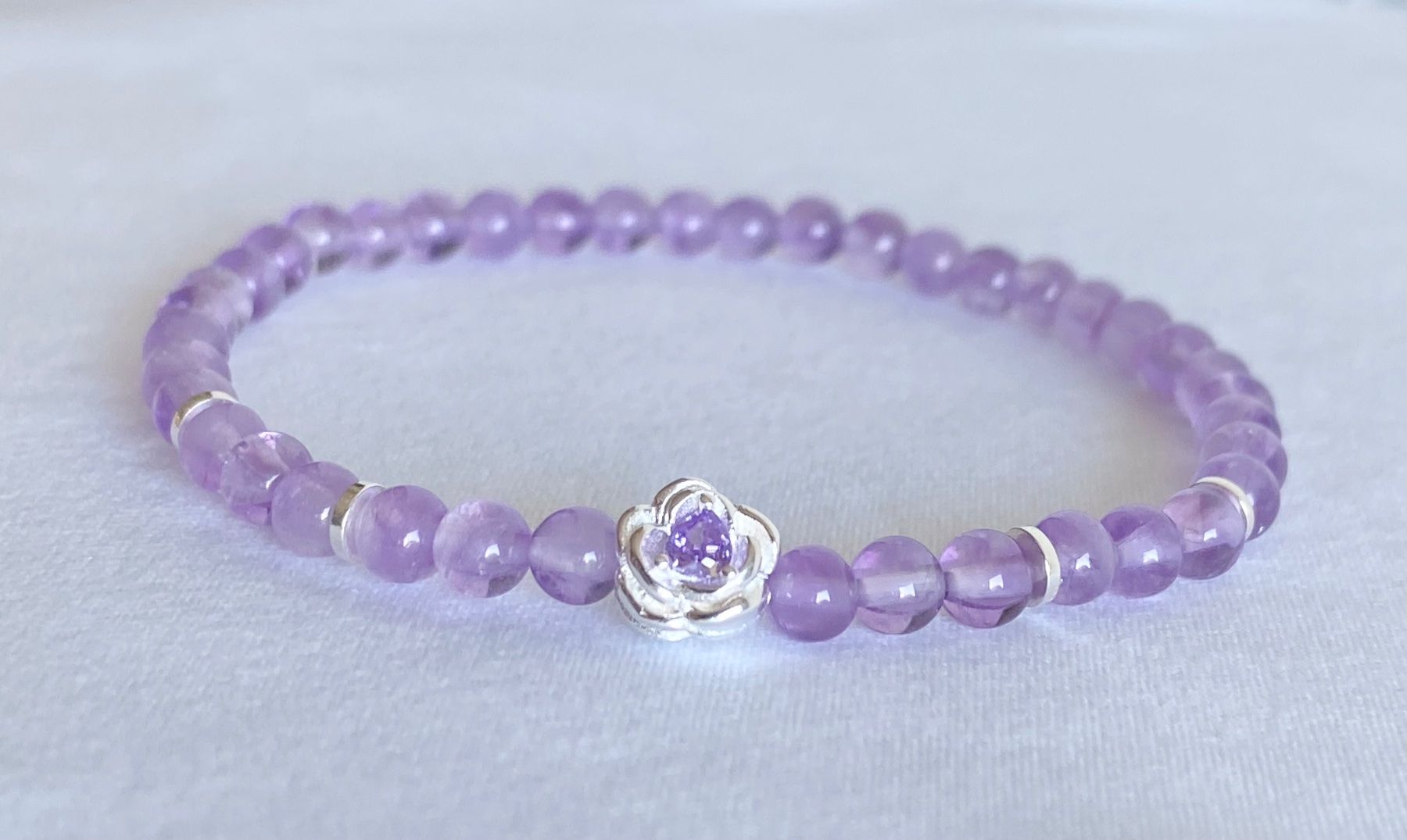 Armbänder & -reifen: Edelstein Armband Lavendel Amethyst mit Silber auf Mass – Neu und originalverpackt aus Zuzwil SG von Lemliskat 5