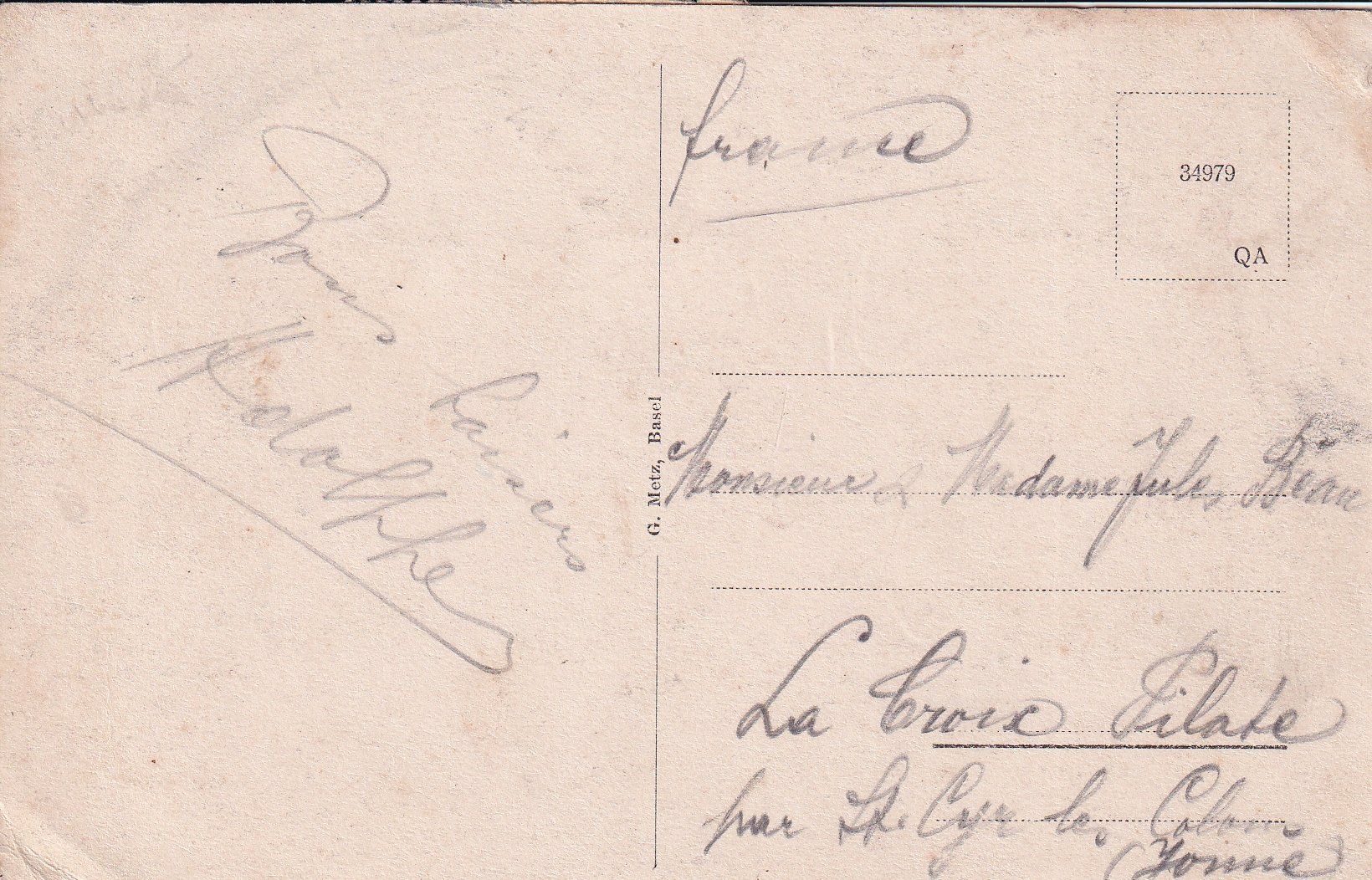 Ansichtskarten: Arlesheim  BL      um  1 9 1 9 – Gebraucht aus Brig von Valcards54 1