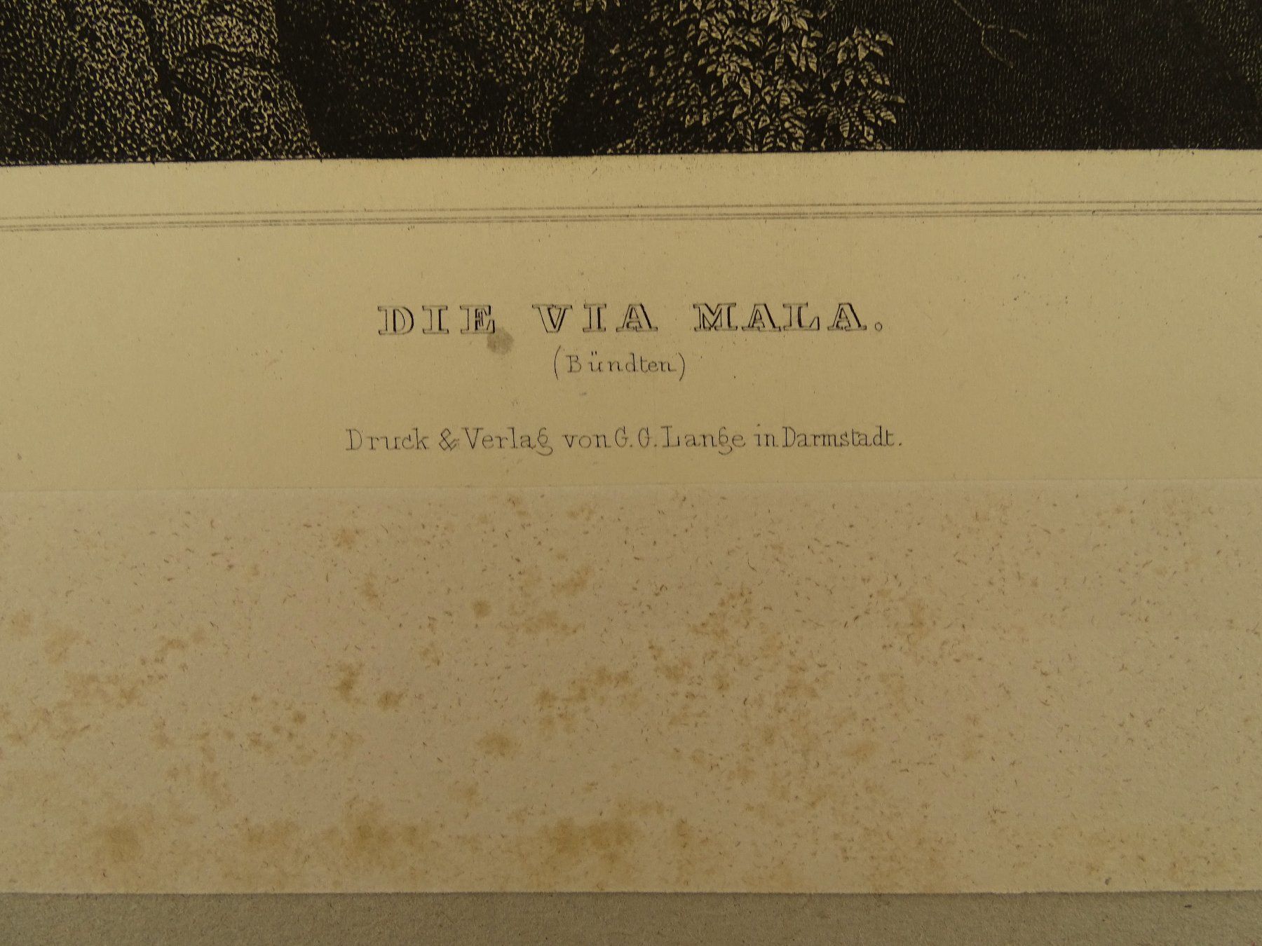 Incisioni: VIA MALA GRAUBÜNDEN, STAHLSTICH 1856 – Usato da Grüningen venduto da Kartensammler 6