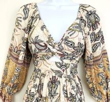 Angie Boho Tunika Kleid Minikleid Jacquard Muster XS