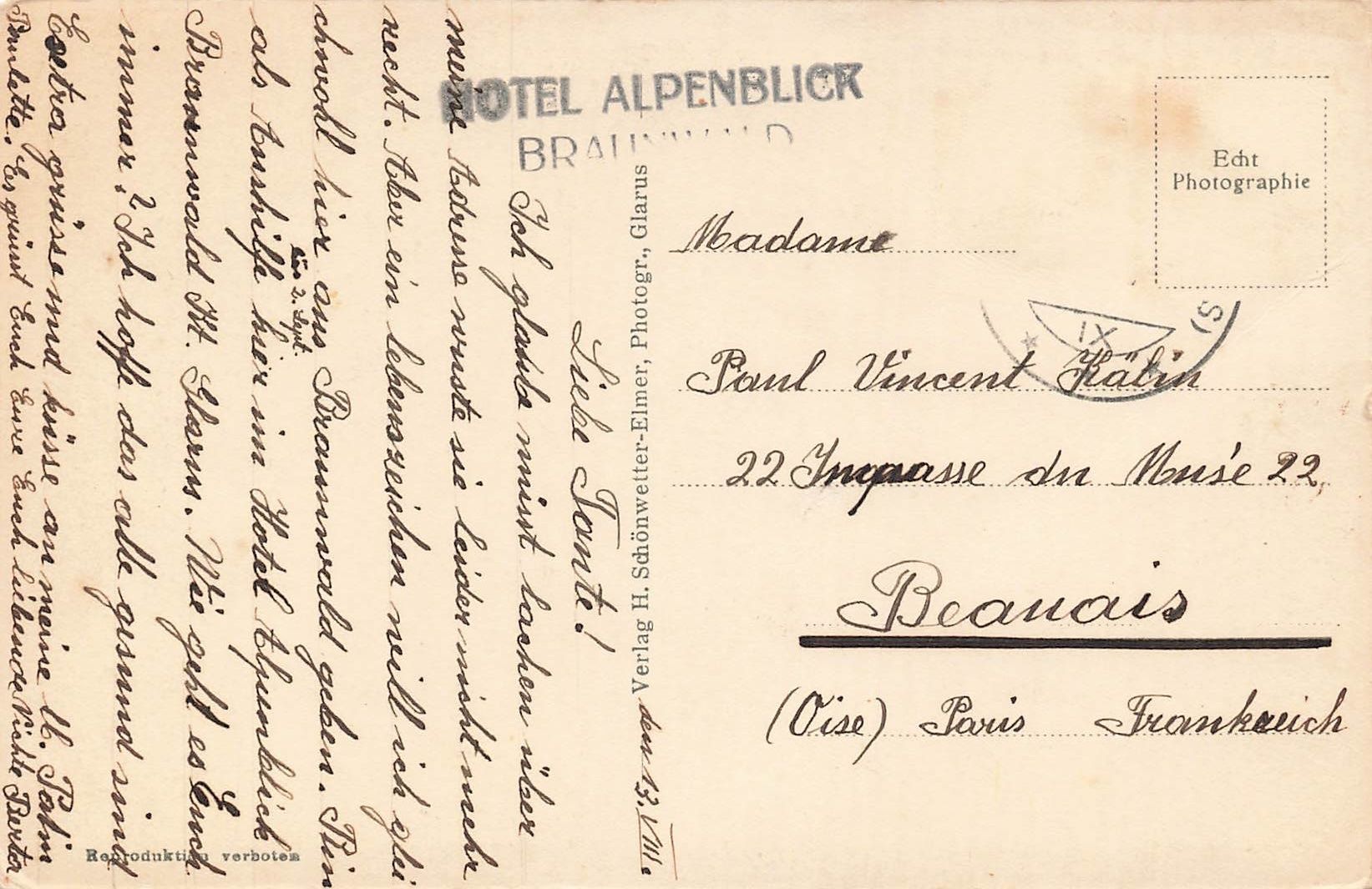 Cartoline postali: Braunwald (GL) Braunwaldterrasse – Usato da Biasca venduto da Blenio71 1