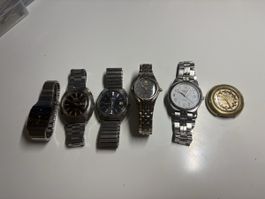 Lot de 6 montres de  Rado,Orient,Oris,Tissot, Rotary, Citize