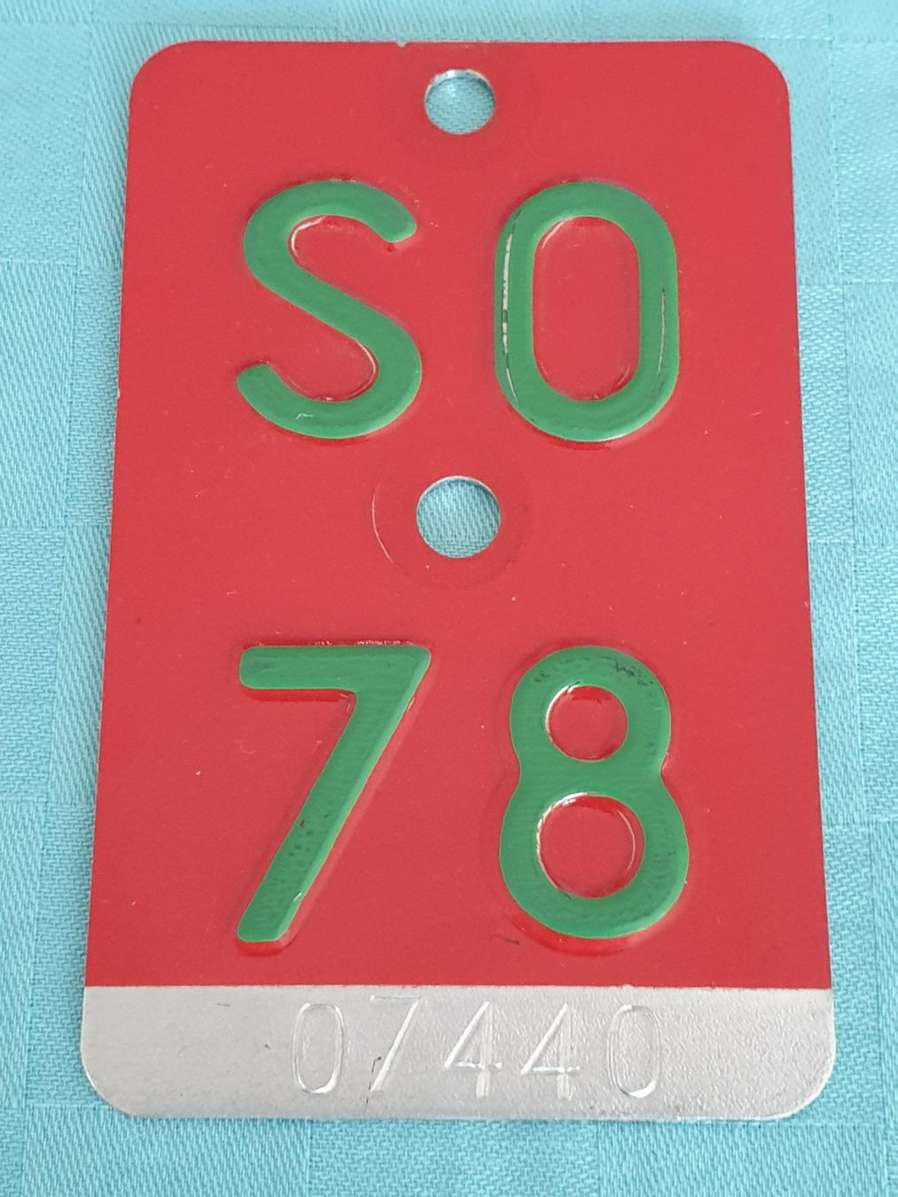 Insegne: Fahrradnummer Velonummer SO 78 – Usato da Mörschwil venduto da spirspi