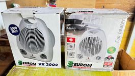 2x Heizgerät 2000W Thermost Sicherheits Schalter Regulierung