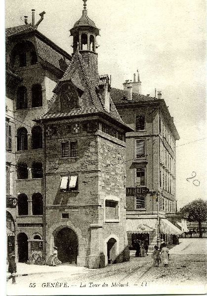 Cartoline postali: Genève - la tour du Molard belebt + 1913 – Usato da Emmenbrücke venduto da teestube