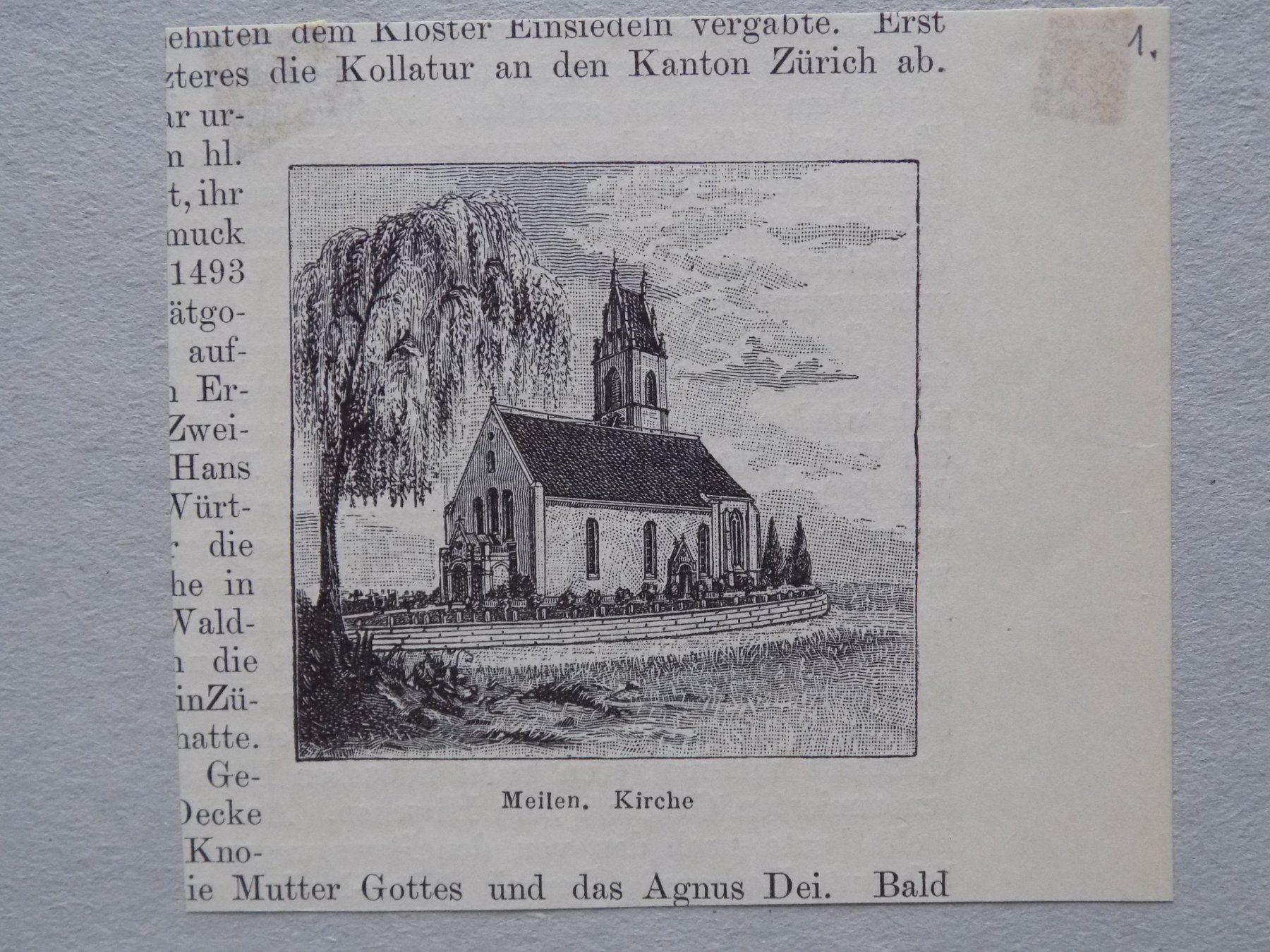 Gravures: Meilen Kirche – D'occasion à Risch par Antikfee 2