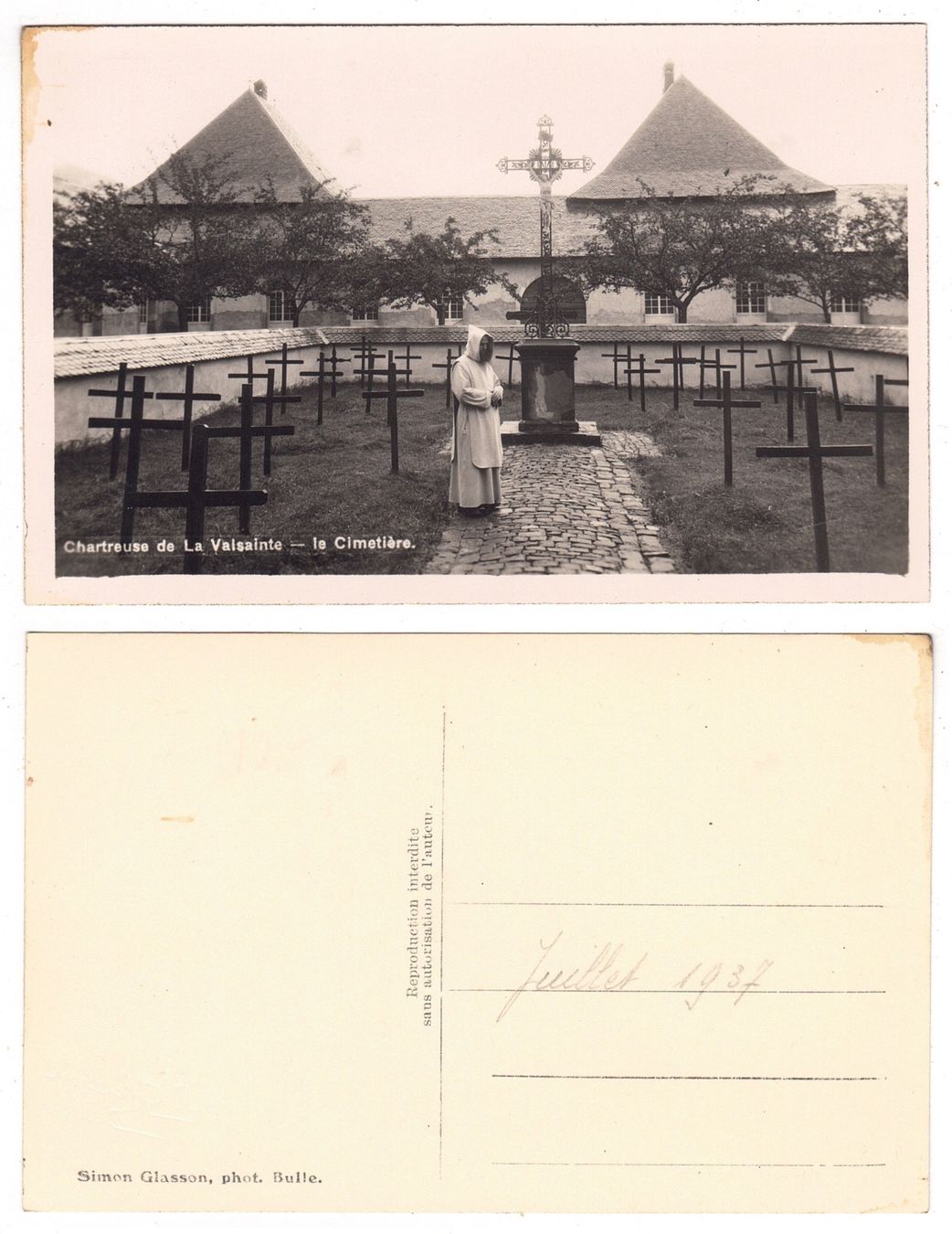 Cartoline postali: Chartreuse de la Valsainte, le cimetière – Usato da La Tour-de-Peilz venduto da amjust