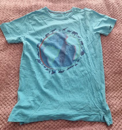 Cooles T-Shirt mit Weltkugel Motiv, Gr. 128