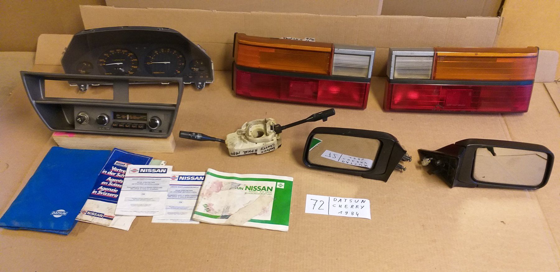 Nissan Tutti pezzi di ricambio auto: DATSUN CHERRY 1984  OLDTIMER  DIVERSES PIECES  /  DIV. TEILE – Usato da cortébert venduto da rlv