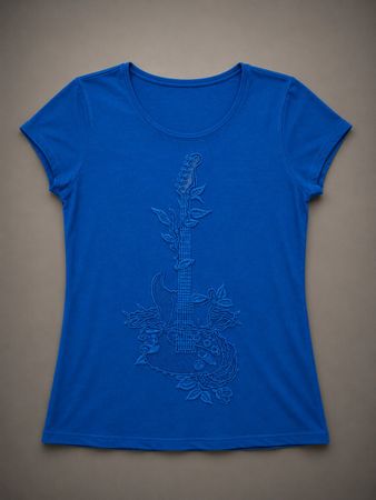 T-shirt Zadig & Voltaire Story Fishnet Guitare Bleu S