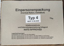 Einpersonenpackung (EPa) Typ 4 Bundeswehr (Outdoor/Camping/S