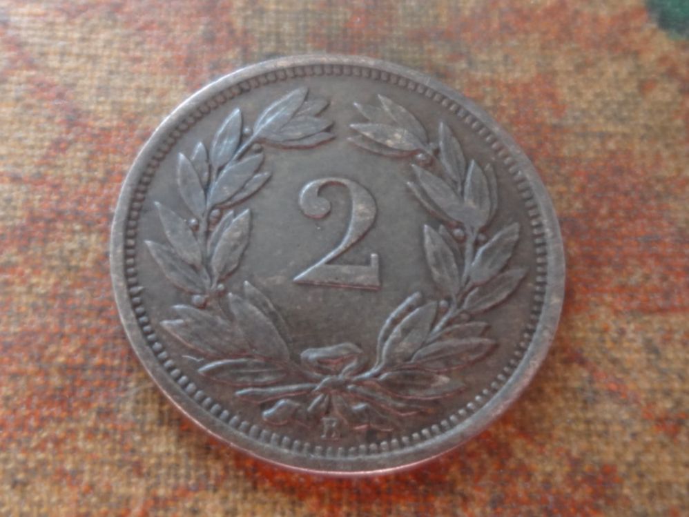 Tutti le monete: 2 Rp. 1879  (A) – Usato da Romanel-sur-Lausanne venduto da Swift13 1