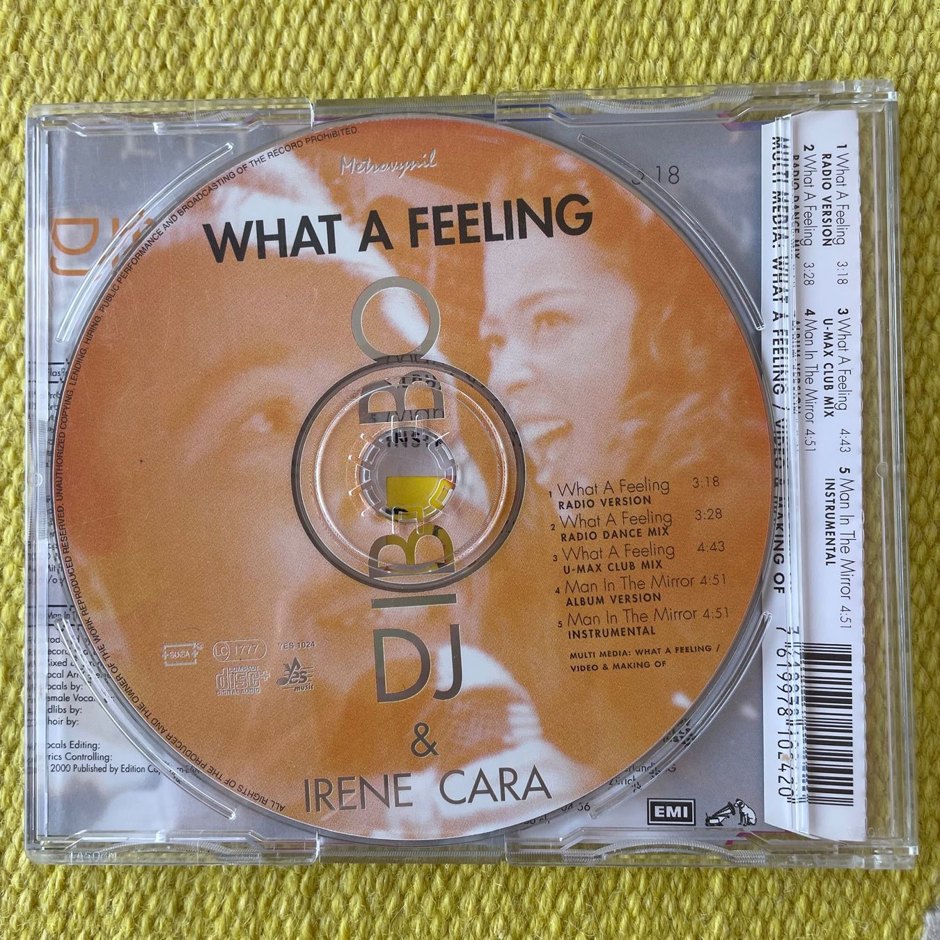 CD: DJ BOBO&IRENE CARA-SINGLE WHAT A FEELING – Usato da Rorschacherberg venduto da CD-Roli 1