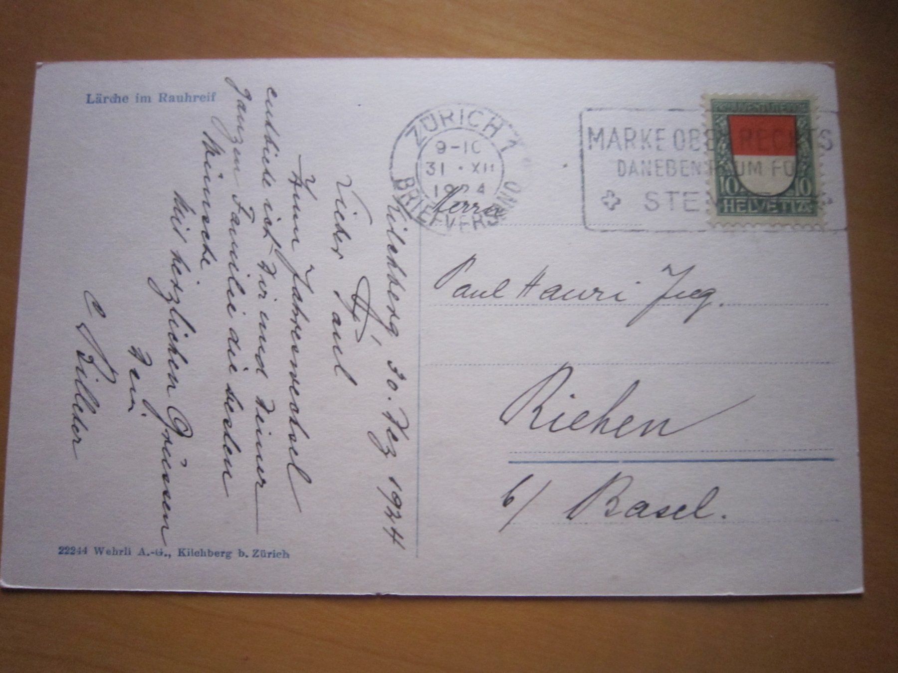 Tutti i francobolli: PJ 1924 Solothurn auf Postkarte – Usato da Gordola venduto da Polentaefung