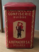 Alte Litho Dose Fabrique De Confiserie Hutmacher Stalden BE 