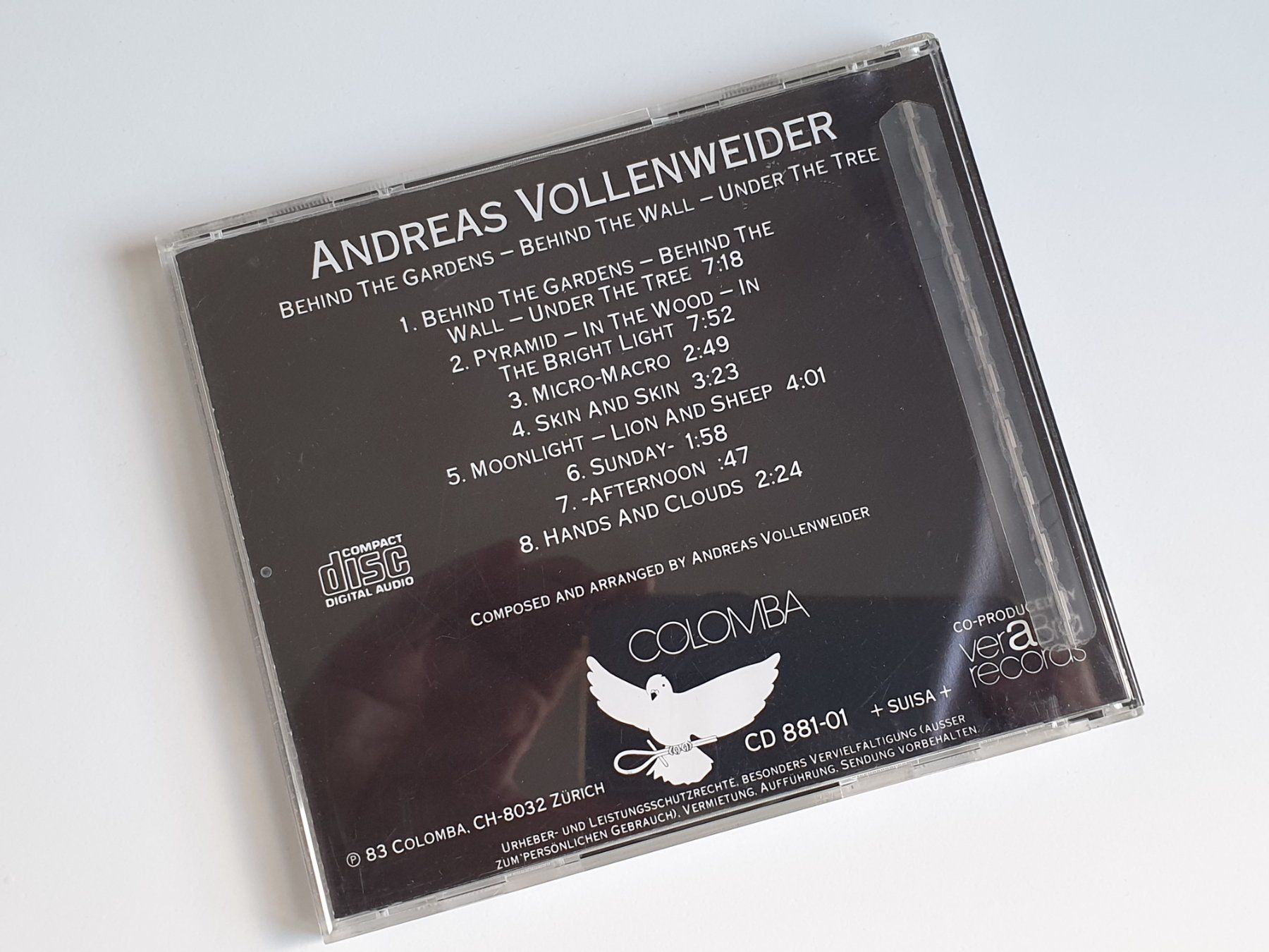 CDs: CD "Behind the Gardens..." von Andreas Vollenweider – Gebraucht aus Uster von Andreas7 1