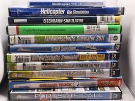 Lot Jeux PC Simulation: Ferme, Train, Helicoptere, Bateau!