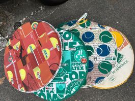 RARE ! Lot de 4 coussins originaux ROLAND-GARROS 1990-2000