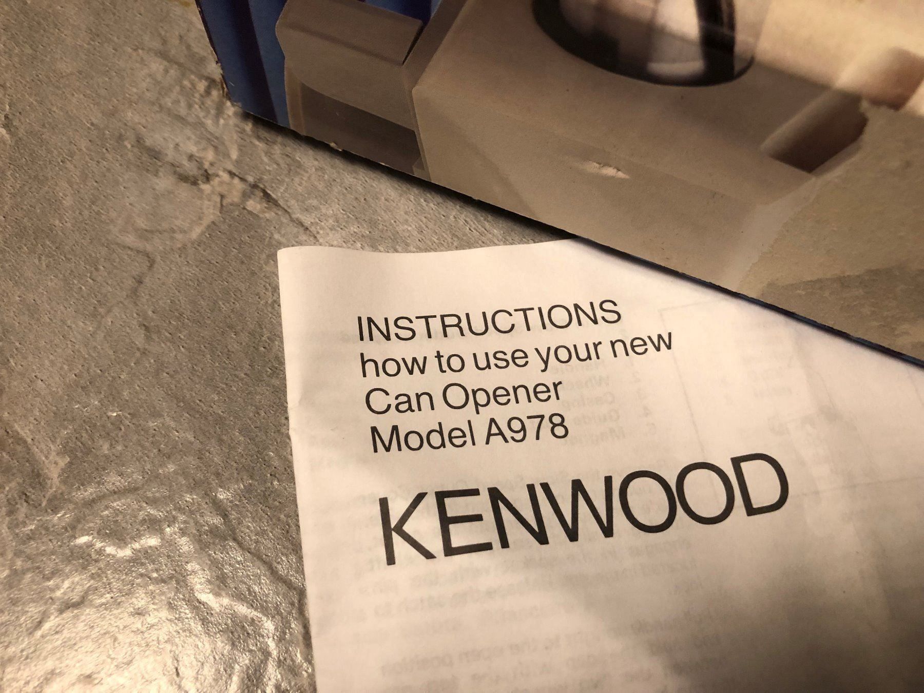Kenwood Elettrodomestici da cucina: Kenwood Büchsenöffner Model A978KM Serie – Nuovo (secondo la descrizione) da Arisdorf venduto da comestibles 2