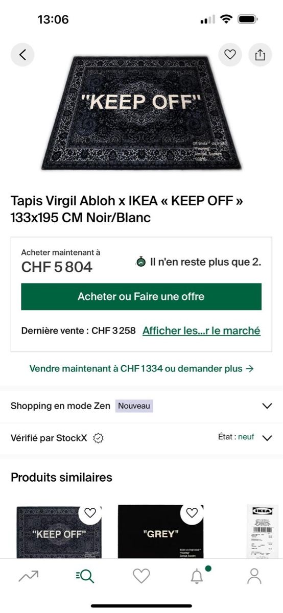 Tappeti: Keep Off Ikea Off White 133x195cm – Nuovo (secondo la descrizione) da Avry-devant-Pont venduto da c53_58nl 3