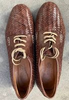 Damen Schnürschuhe 37 | geflochtenes Leder | Made in Italy