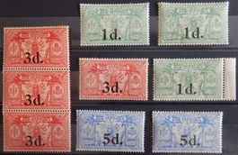 New Hebrides Neue Hebriden ex. Kat. 58-65 **/* 1920 Kat. 155
