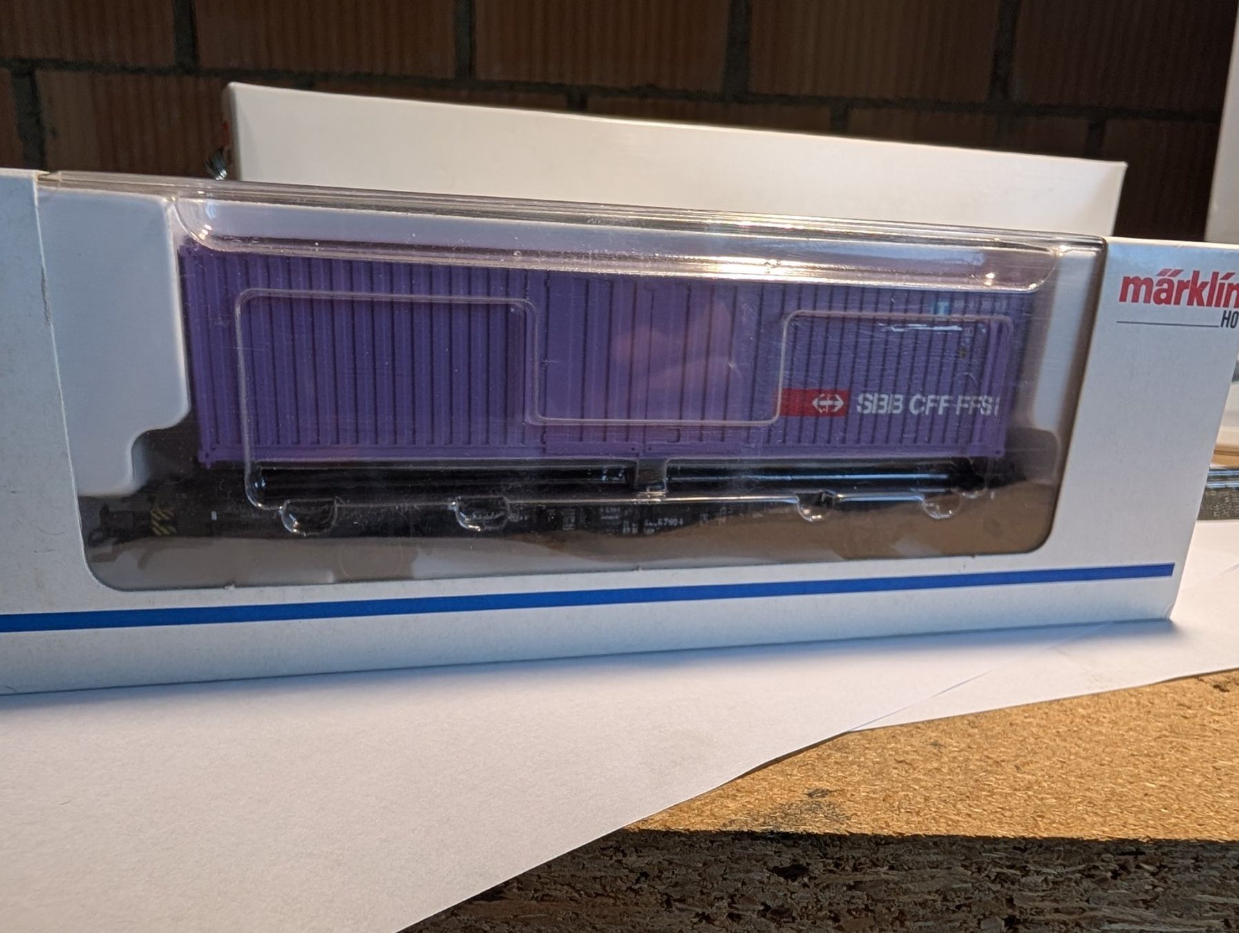 Märklin Modellini di ferrovie: Märklin HO SBB CFF FFS Güterwagen 4852 violett – Usato da Steffisburg venduto da Narzisse 2