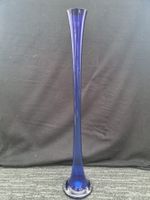 Kobaltblaue Blumenvase aus Glas, Höhe 94cm,