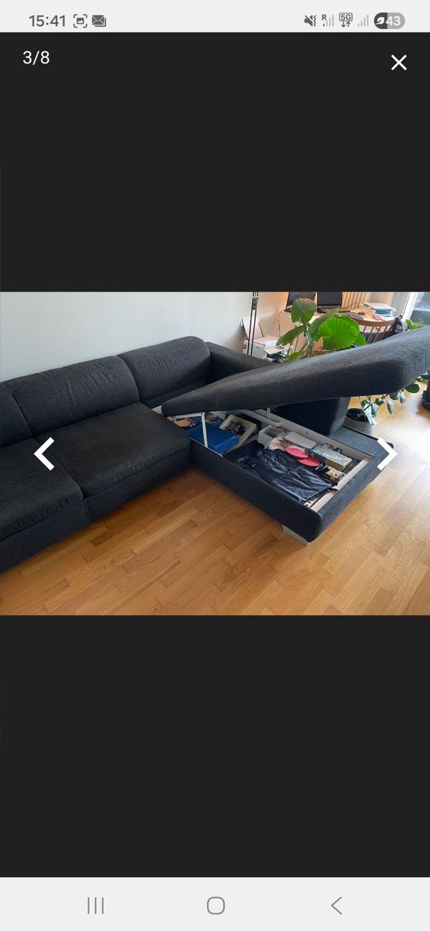 Sofas: Ecksofa dunkelgrau mit Stauraum – Gebraucht aus Stäfa von kre_7mk2 1