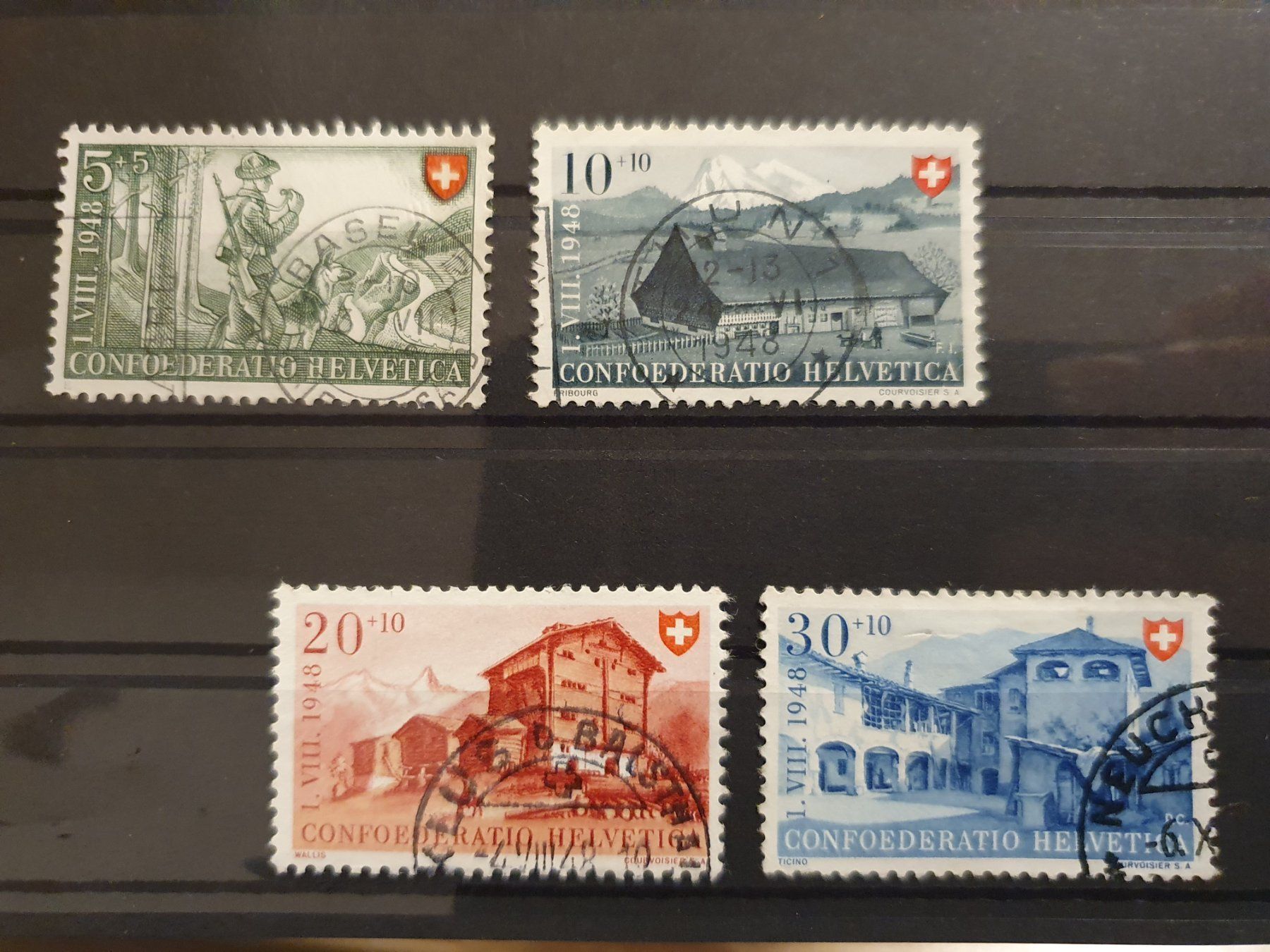 Alle Briefmarken: B38 - B41 Pro Patria – Gebraucht aus Balgach von SIMEON27