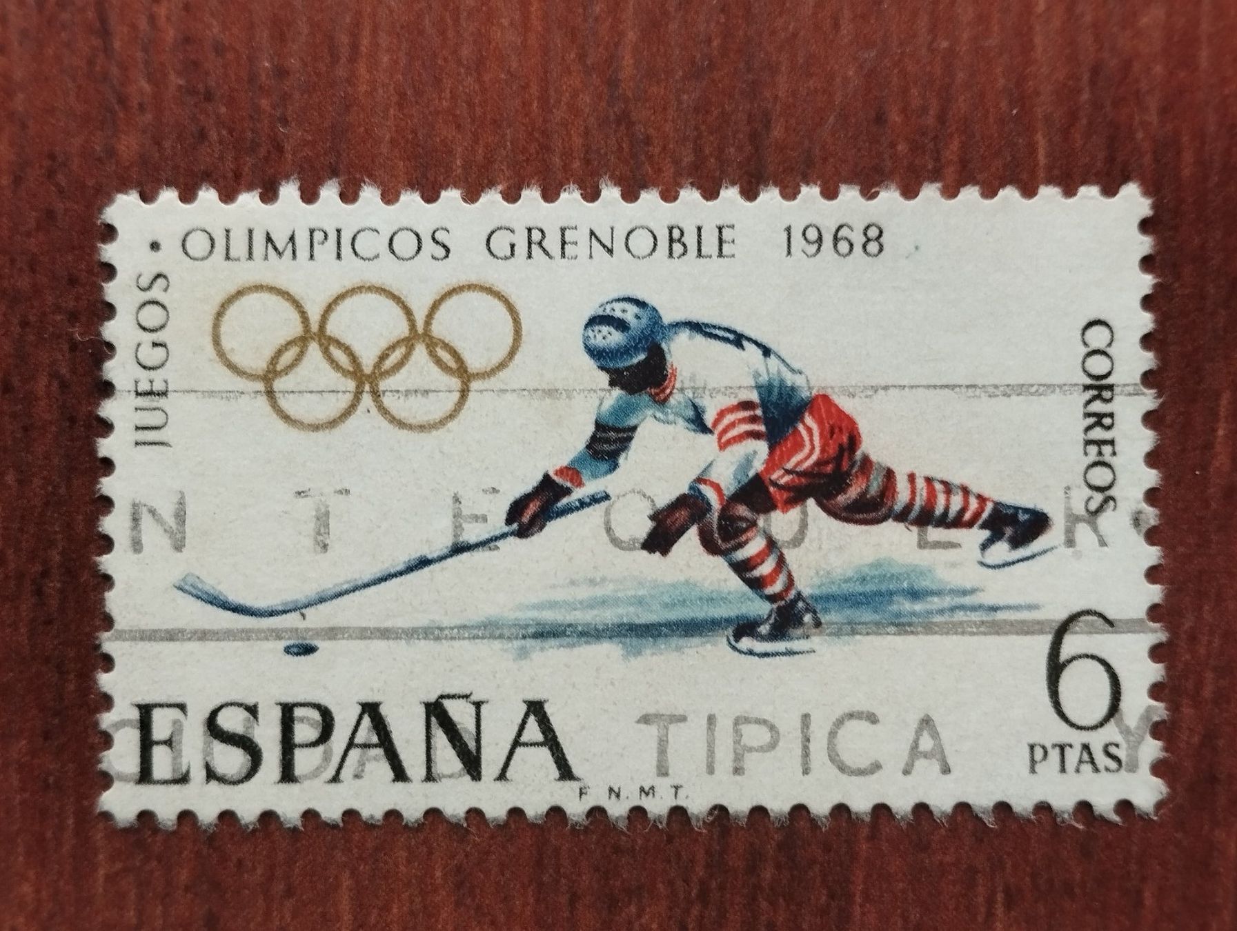 Alle Briefmarken: Eishockey Olympia 1968 - Spanien – Gebraucht aus Villars-sur-Glâne von MiguelDelgado