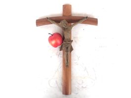 Kruzifix Kreuz Jesus Holz Schnitzerei Vintage