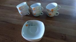 6 Kaffeetassen mit Unterteller Cucina & Tavola (Migros)