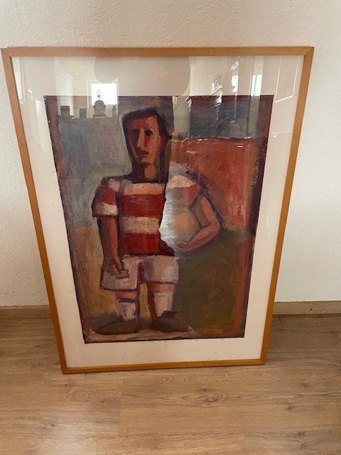Gemälde: Bild "Fussballer", Paolo Cortese – Gebraucht aus Brunnen von Schneeflocke28
