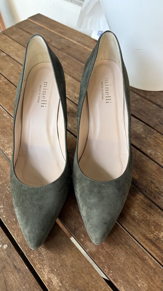 Scarpe da donna: Escarpins Minelli daim vert taille 39 – Usato da Genève venduto da balexair 5